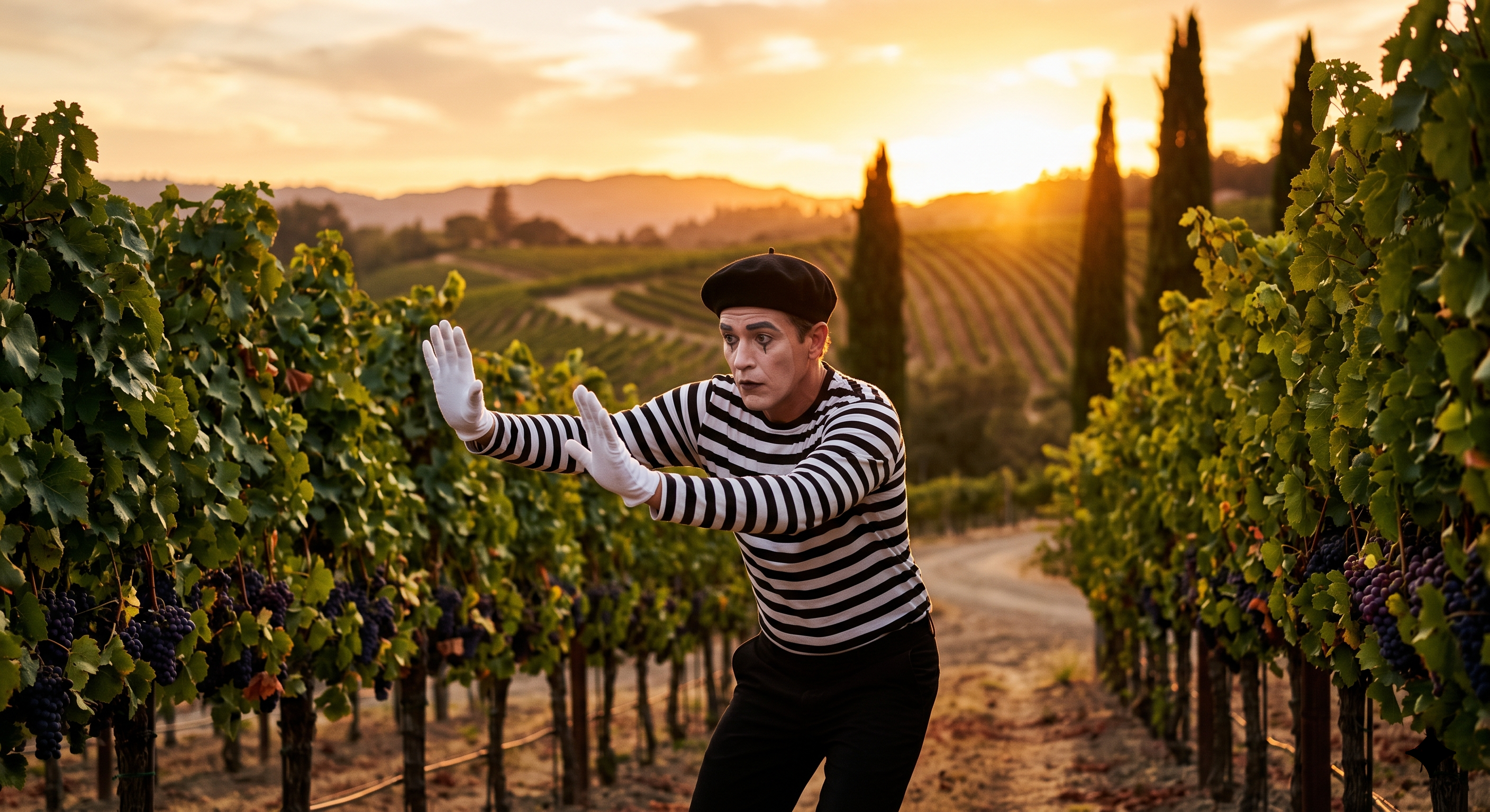 Legally Wine Vineyard Mime Showcase
